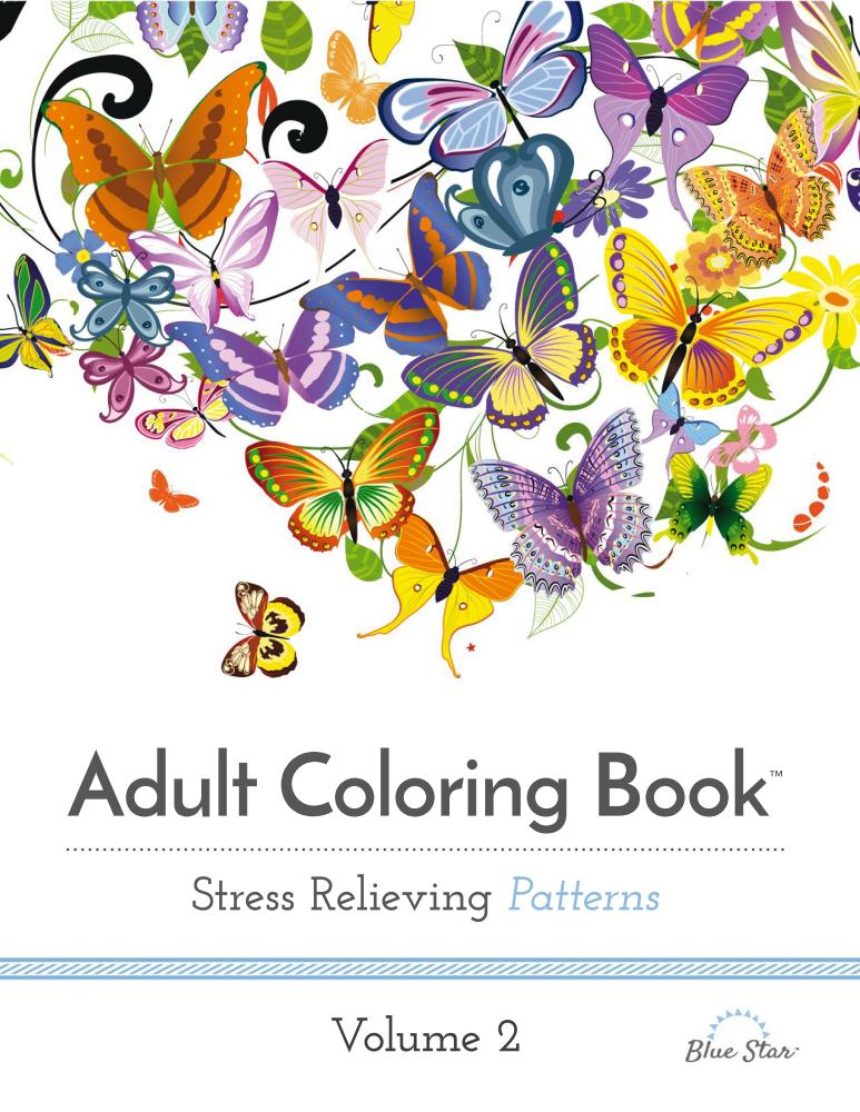 +Blue Star Adult Coloring Book - Stress Relieving Patterns, Volume 2