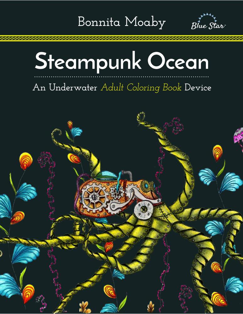 +Steampunk Ocean - A Nautical Adult Coloring Book Device