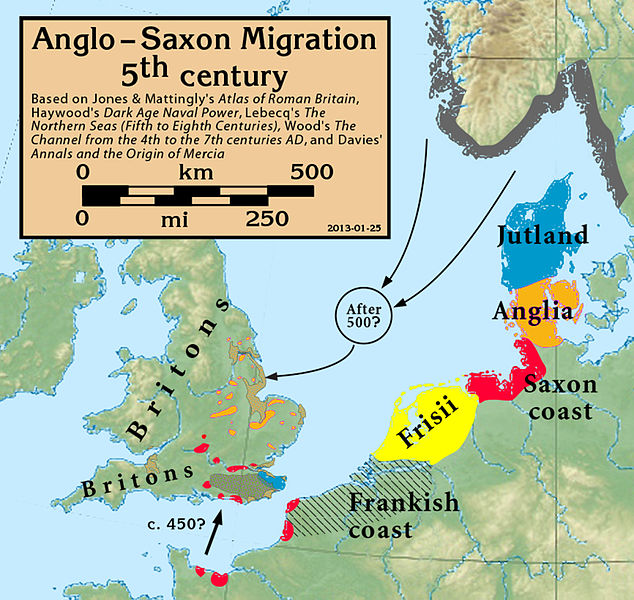 Anglo Saxon migration 5th cen