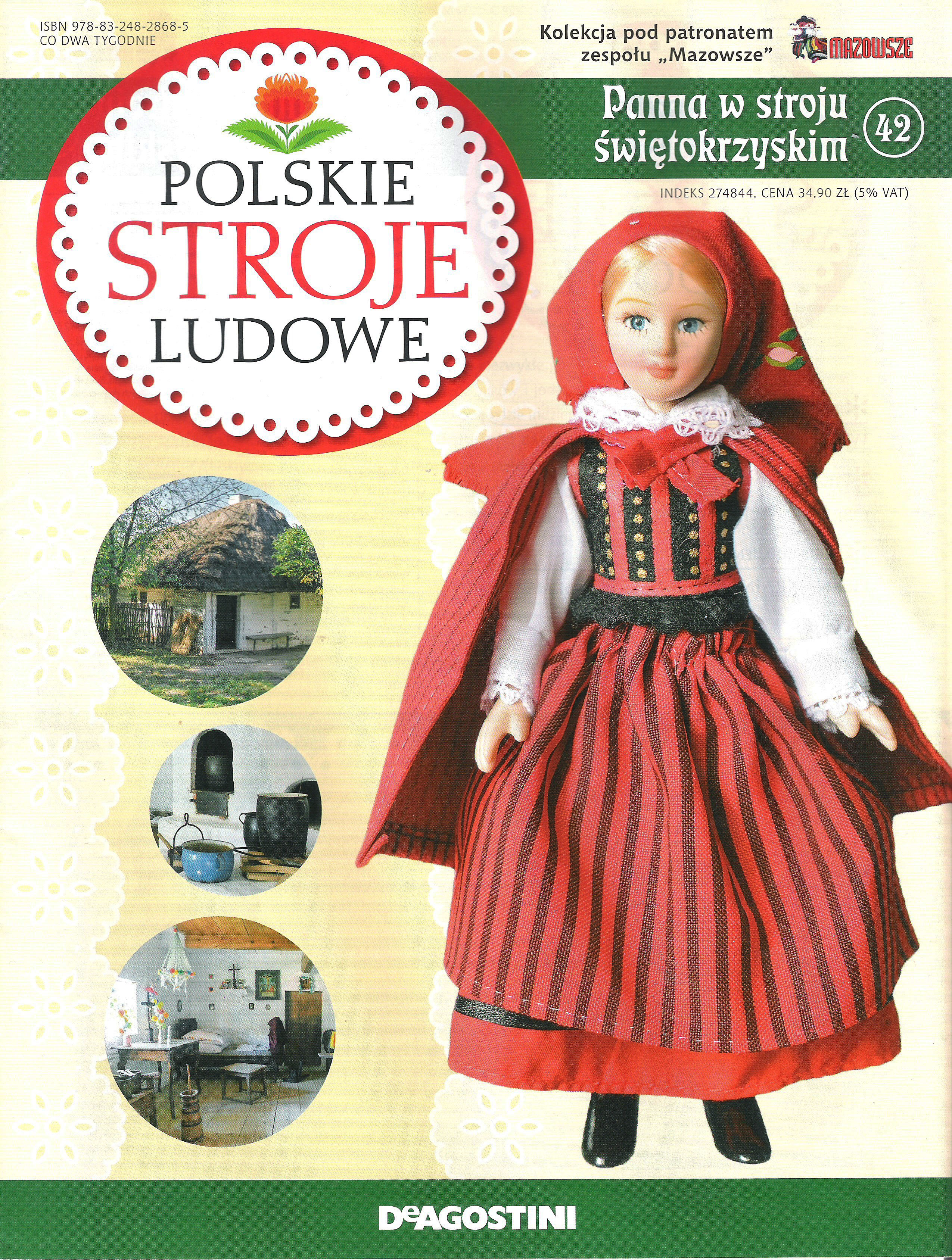 Polskie Stroje Ludowe №042 - Panna w stroju świętokrzyskim - 1
