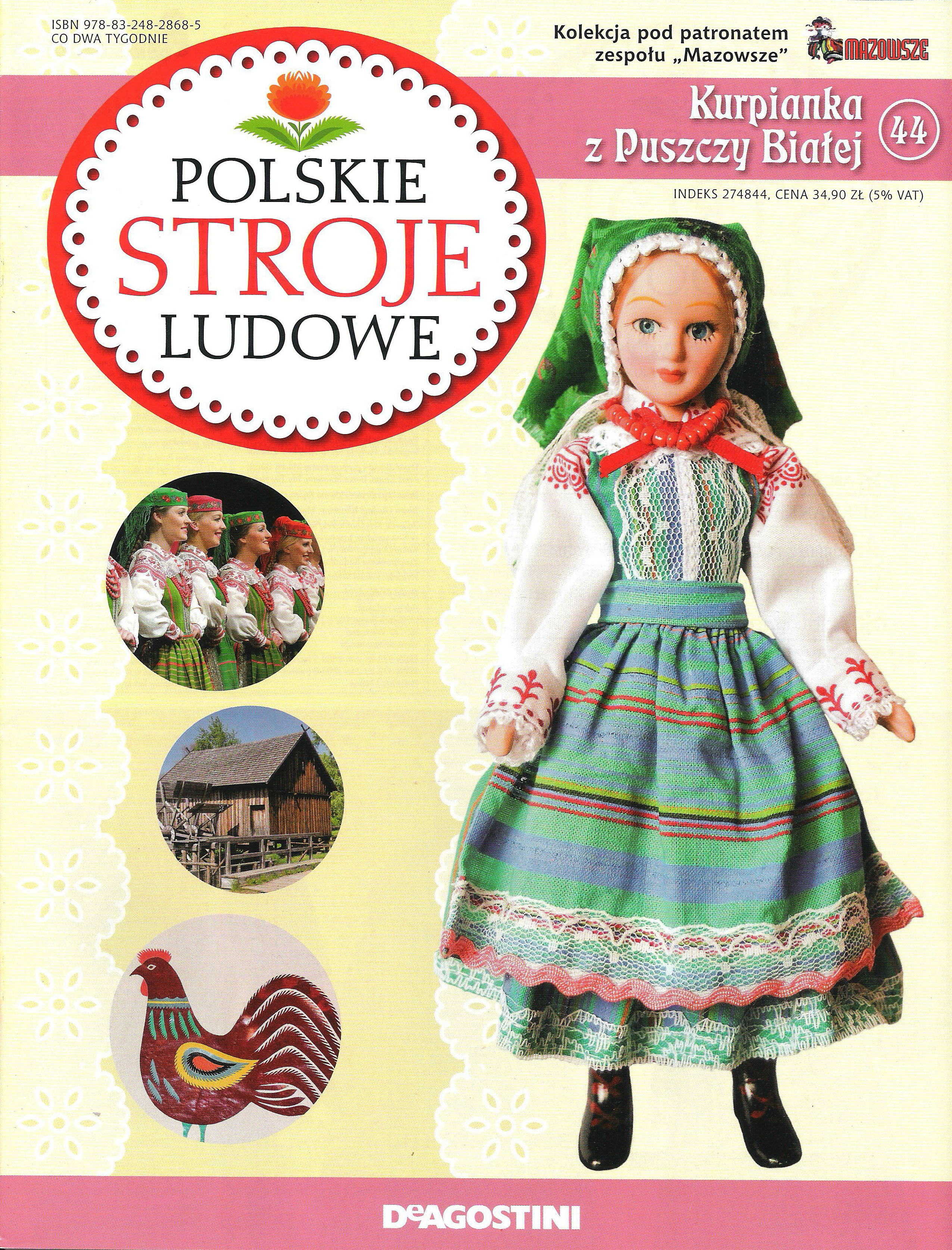 Polskie Stroje Ludowe №044 - Kurpianka z Puszczy Białej - 1