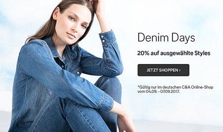 C&A. Скидка 20% на женские джинсы