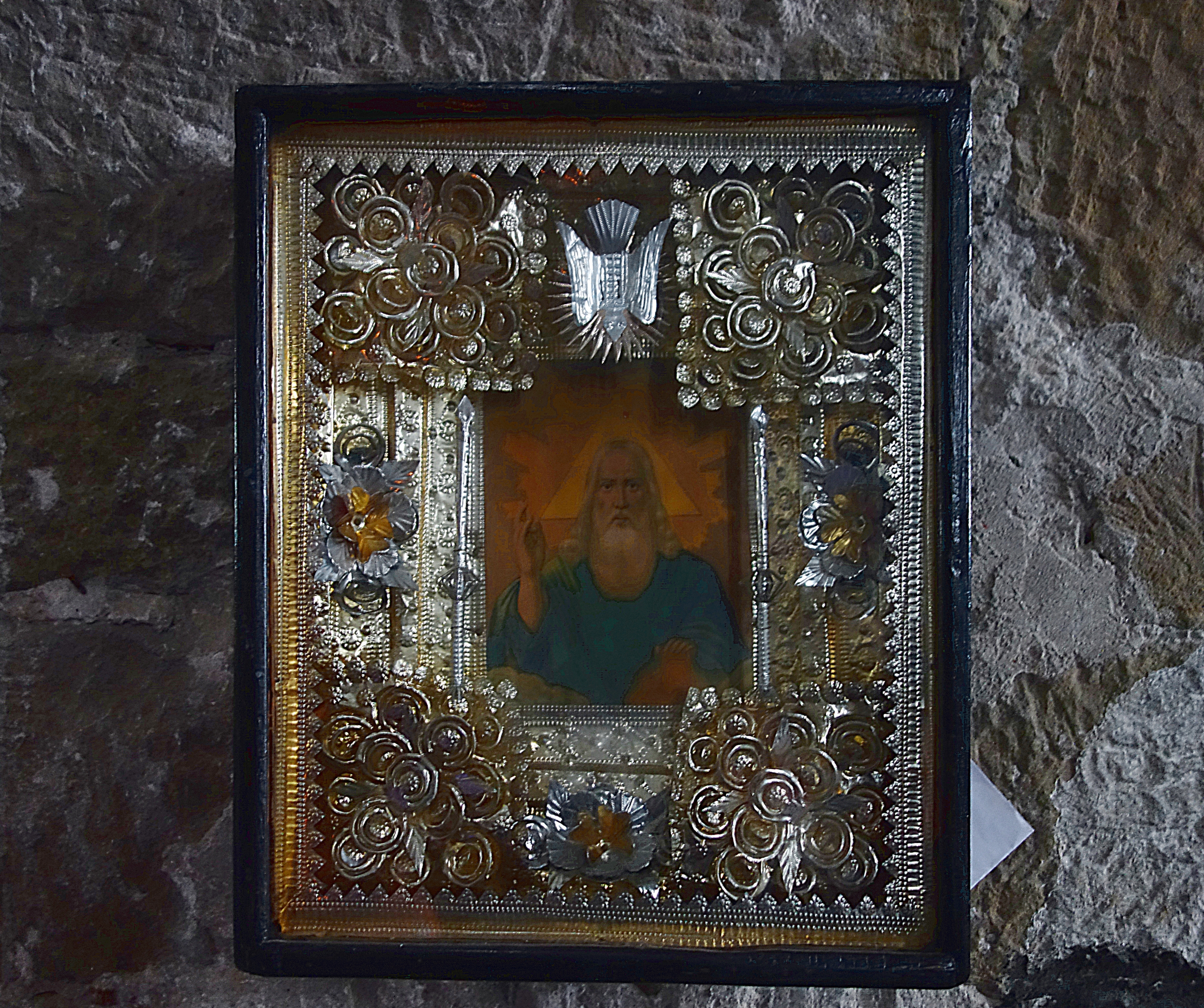 Старинная икона в Шоанинском православном храме. Фото Морошкина В.В.