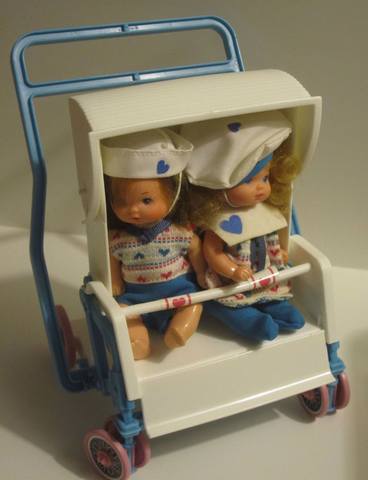 1987 Double Stroller 2293 Heart babies suits fashion # 7162