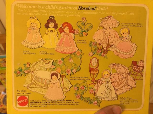 1977 Mattel Rosebud Doll and Cradle Set....