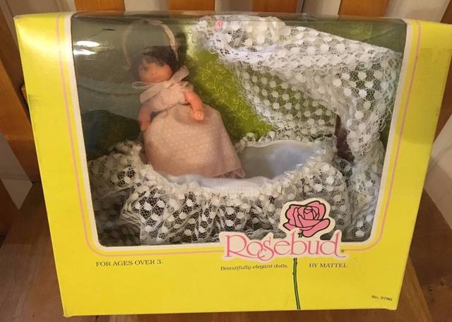 1977 Mattel Rosebud Doll and Cradle Set......