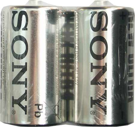 Батарейка SONY (D) R20 SUM1-NUP2A 1.5V (2 шт.) New Ultra, Shrink