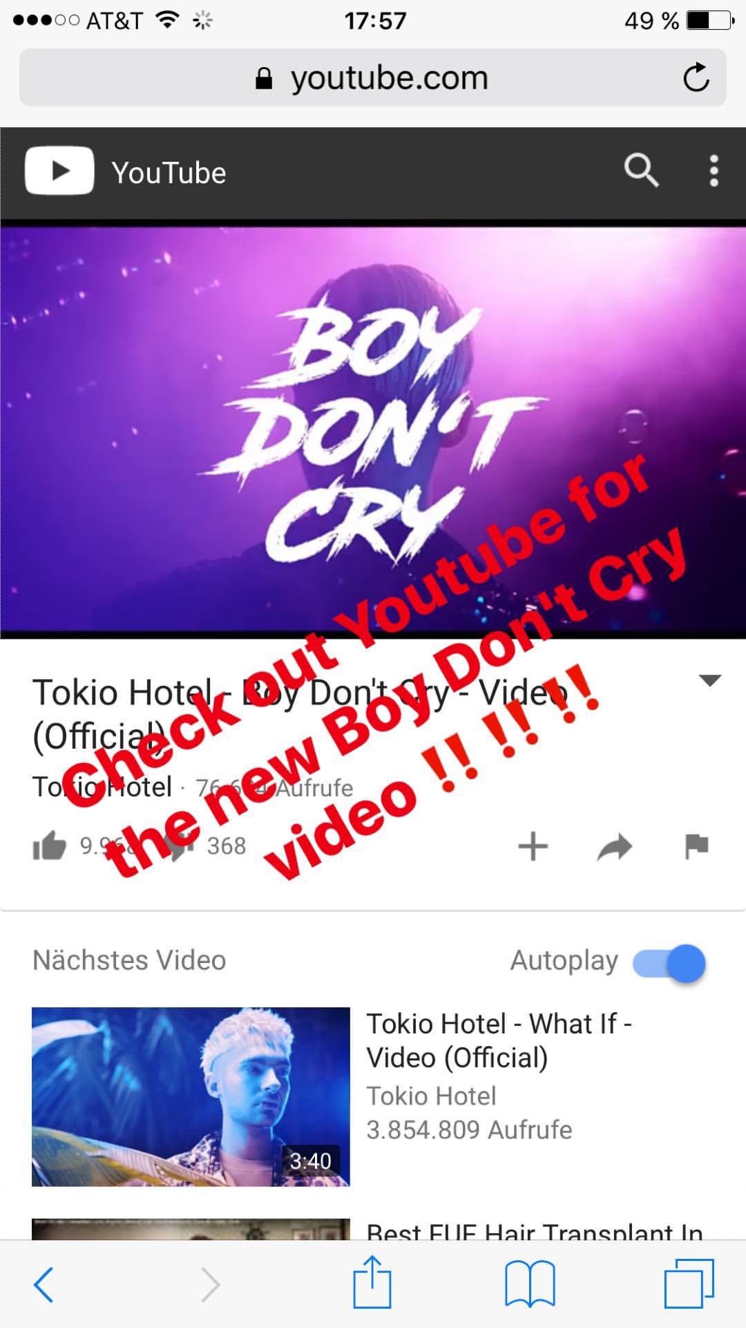 Tokio Hotel's IG-Story