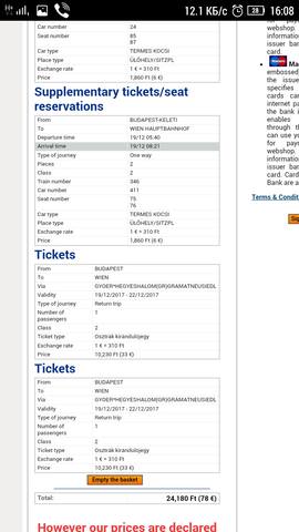 Железные дороги Венгрии - покупка билетов, резервация мест