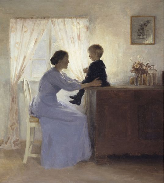 Peter-ilsted-mother-and-child-in-an-interior-1898 (1)
