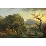 Claude-Joseph Vernet – A Mountain Scenery with a River (1770) c