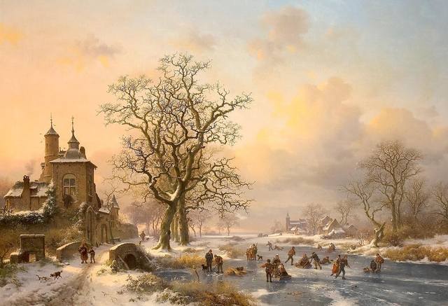 Fredrik Marinus Kruseman Winter landscape