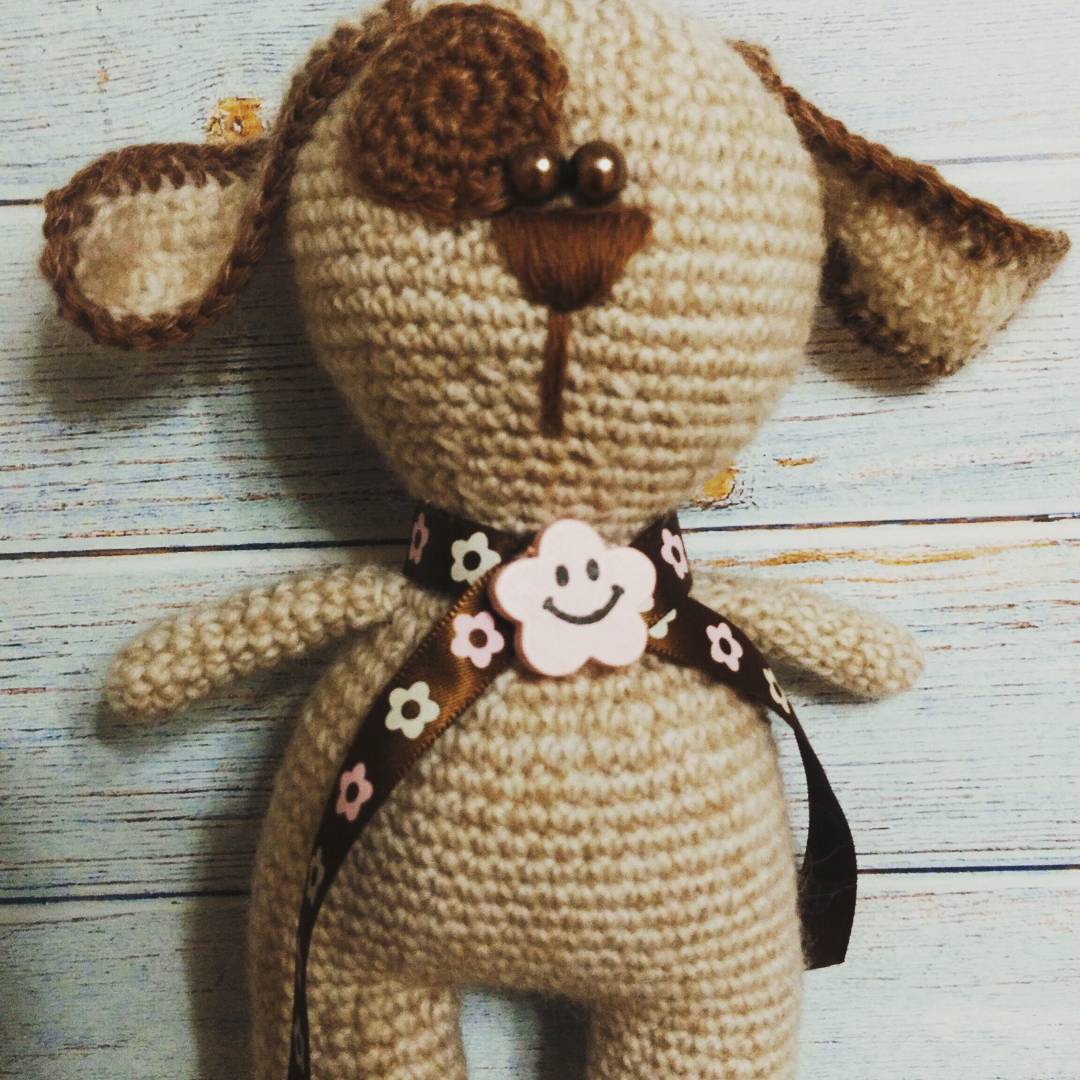 вязаная собачка