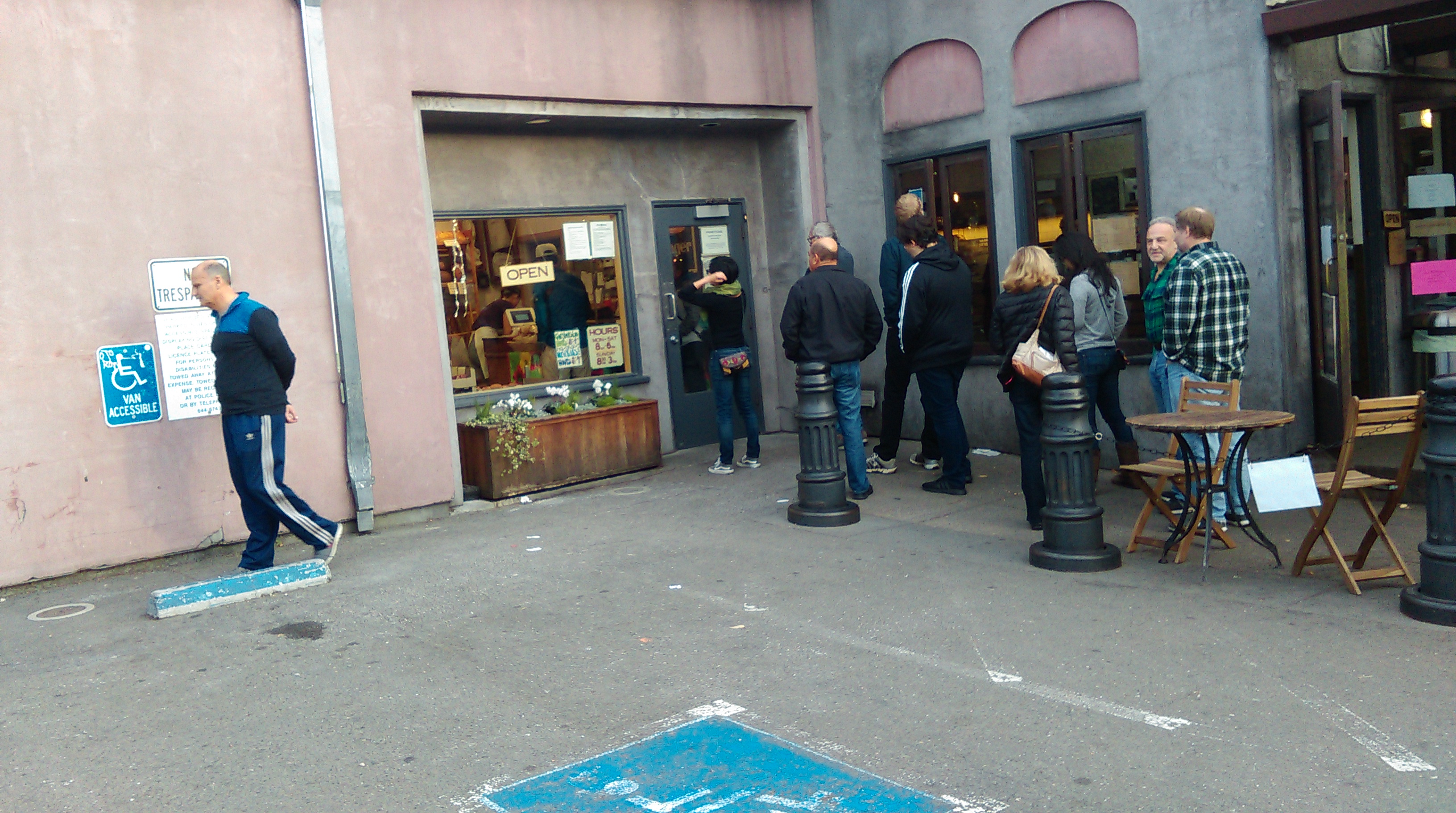 line for bread