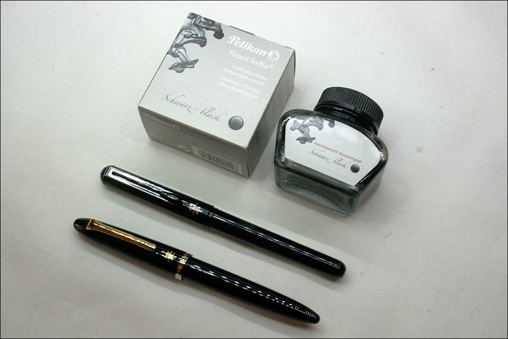 Pentel Pocket Brush Pen & Sailor Profit Brush Pen & Pelikan Fount India