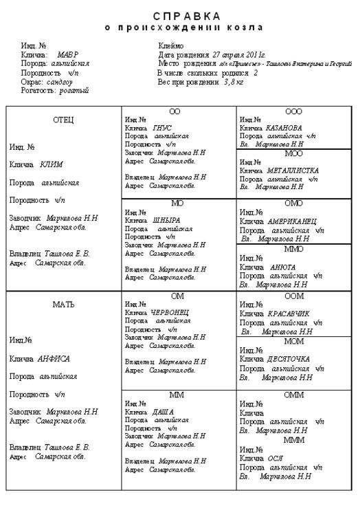 Мавр род aleks