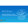 40 % BonuusEarn on every deposit (1)