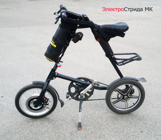 Велосипед Strida с мотор-колесом от гироскутера - МК3