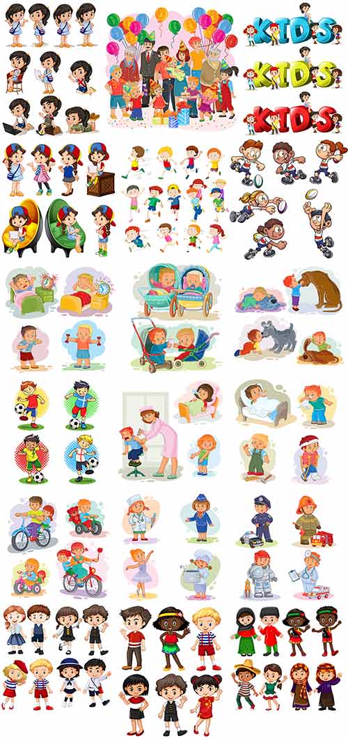 Дети в векторе / Children in vector