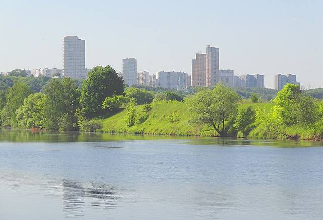 Филёвский парк, Москва-река и здания Крылатского вдали. Фото Морошкина В.В.