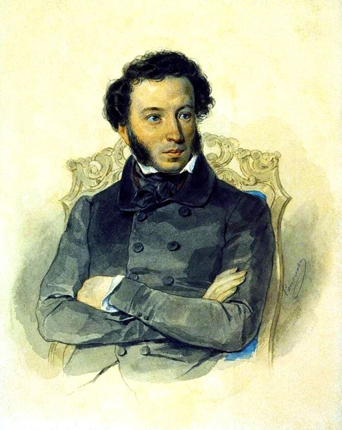 Картина Петра Соколова(1791—1848) «Портрет А.С. Пушкина. 1836 год»