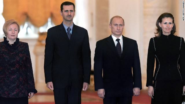 Асад с супругой в Москве. 2005-й год.