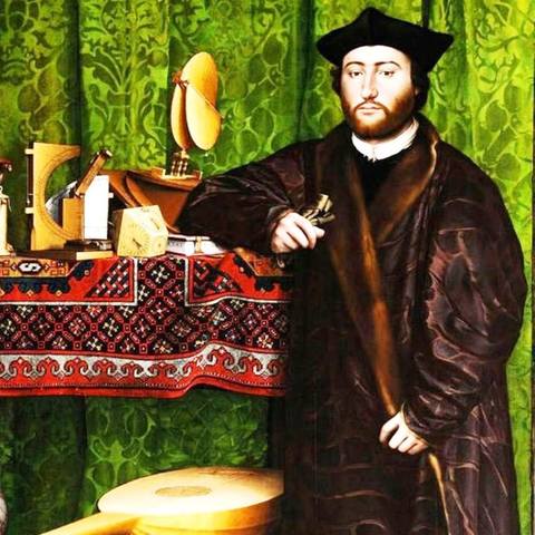 Ганс Гольбейн Младший. Послы. 1533 год. Hans Holbein the Younger The Ambassadors - (Фрагмент картины) 01