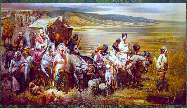 «Переселение черноморских казаков на Кубань» художник Г.Т. Квашура ...
