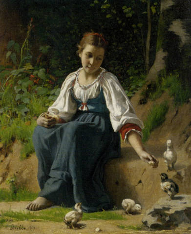 François-Alfred-Delobbe-A-Young-Girl-feeding-Baby-Chicks François-Alfred-Delobbe-A-Young-Girl-feeding-Baby-Chicks