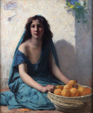 François-Alfred-Delobbe-The-orange-seller François-Alfred-Delobbe-The-orange-seller