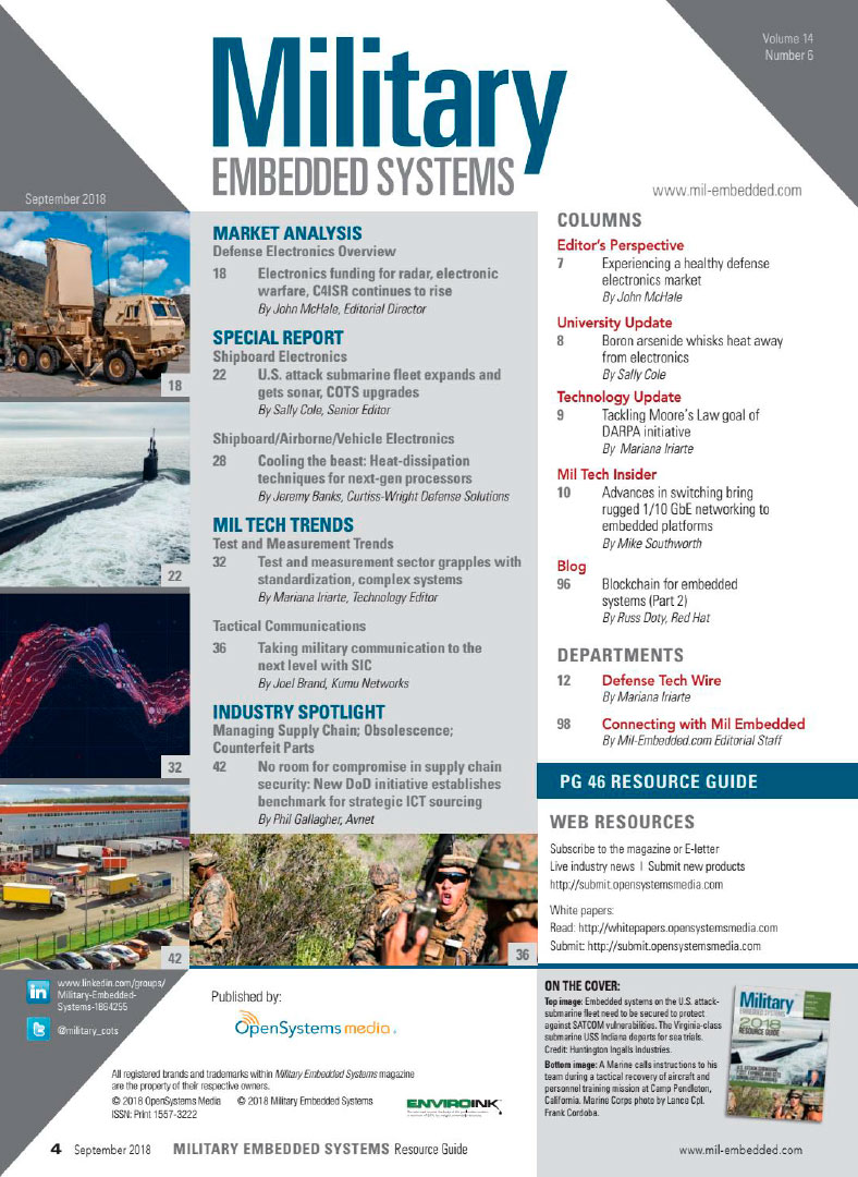 Military Embedded Systems – September 2018