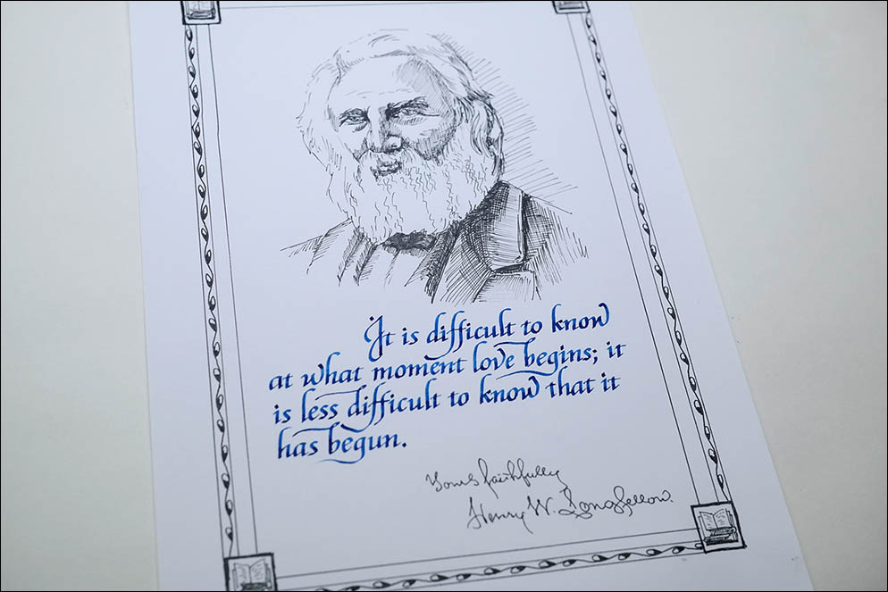 Longfellow. Illustrated quote