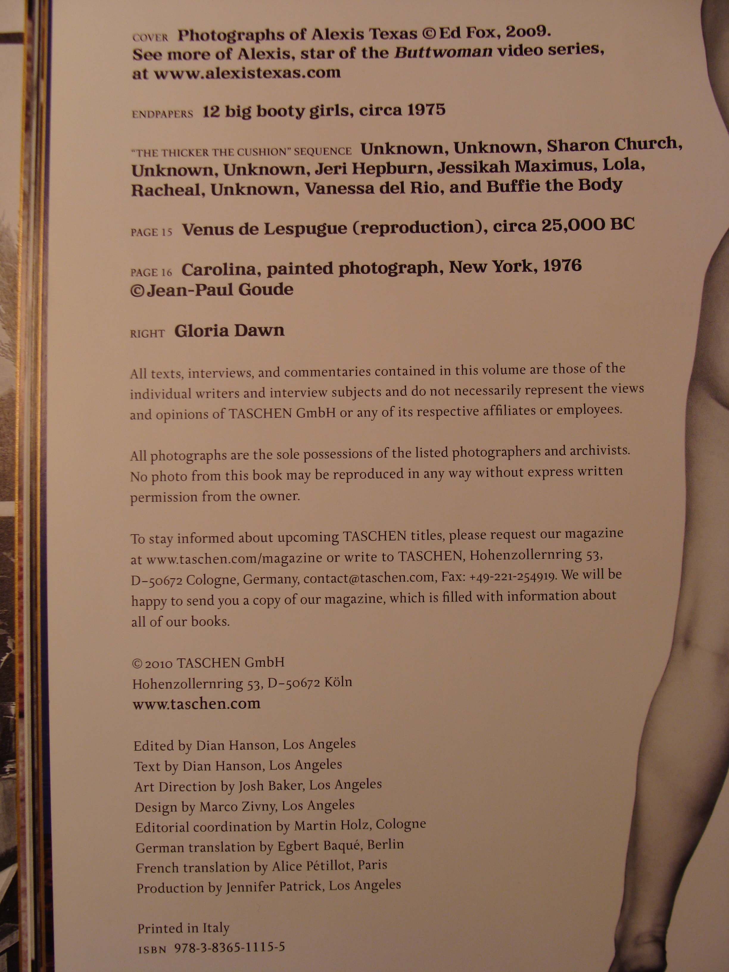 Dian Hanson THE BIG BUTT BOOK Эротика