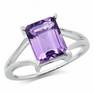 3.22ct. Natural February Birthstone Amethyst 925 Sterling Silver Solitaire Ring RN0076148