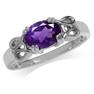 1.40ct. Natural African Amethyst 925 Sterling Silver Solitaire Ring RN0076813