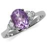 1.16ct. Natural Amethyst White Gold Plated 925 Sterling Silver Engagement Ring RN0094295