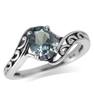 Simulated Color Change Alexandrite 925 Sterling Silver Filigree Solitaire Ring RN0093512