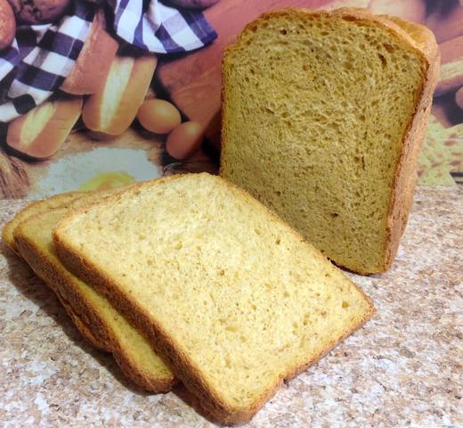 Тыквенный пшеничный хлеб в хлебопечке