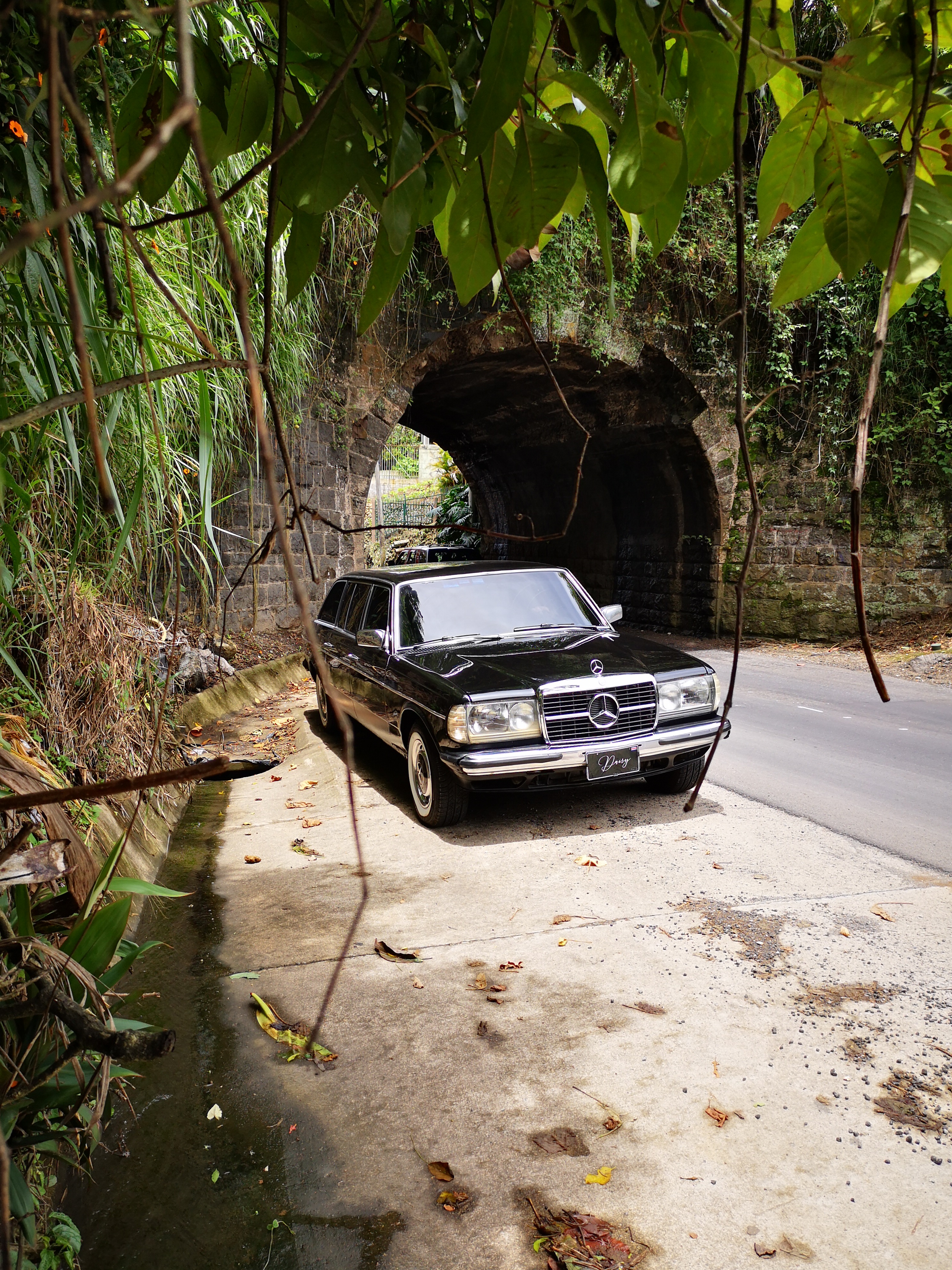 El túnel en la carretera a Turrialba COSTA RICA. 300D LIMOUSINE W123