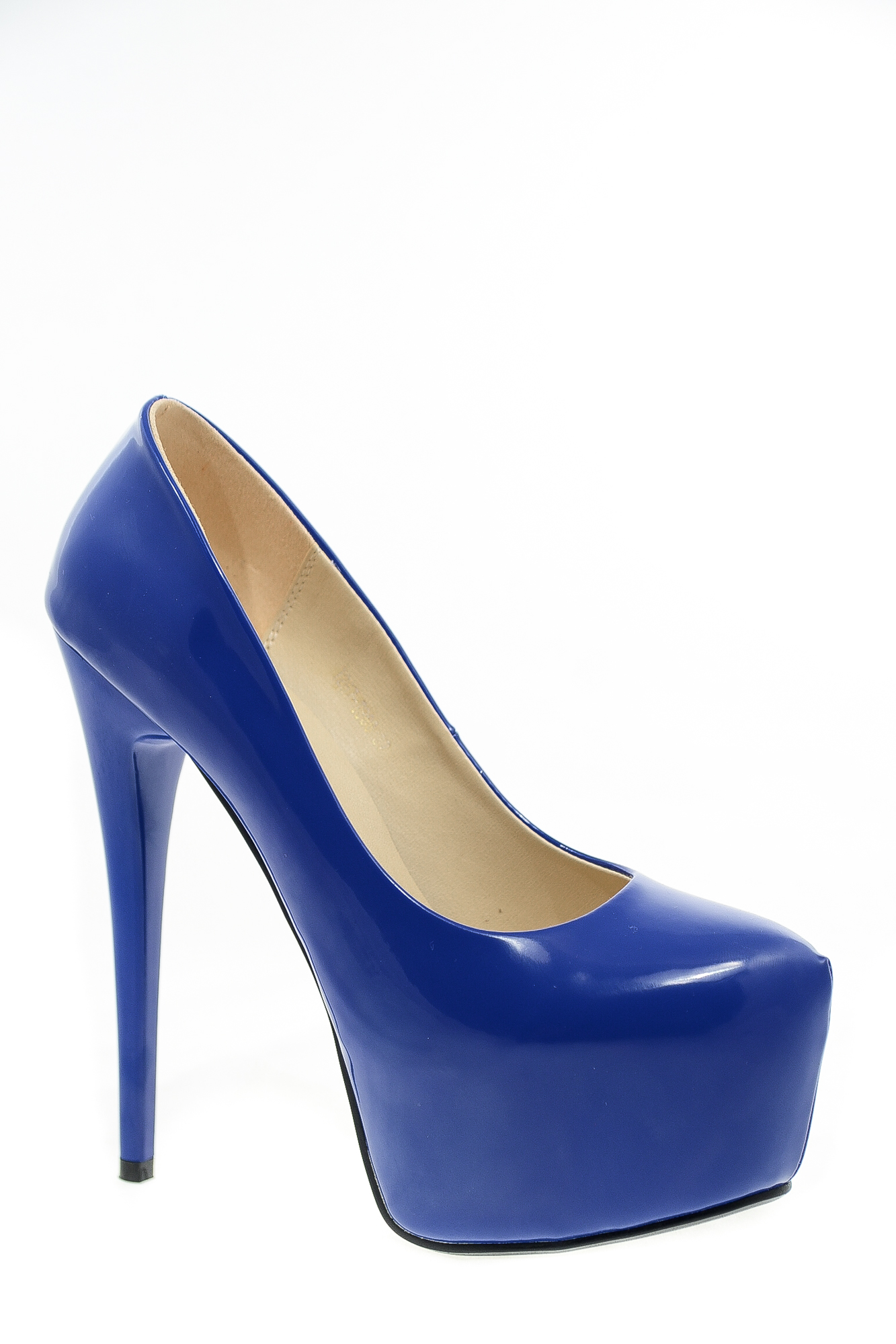 Туфли искусственный лак Biyout CH Biyout T267-T888 blue цвет синий.