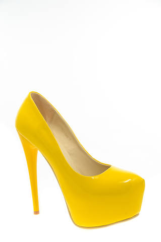 Туфли искусственный лак Biyout CH Biyout T267-T888 yellow цвет желтый.