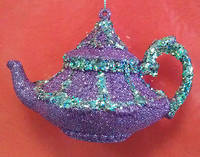 Подвесное украшение Чайник, сиреневый, арт. Е60427