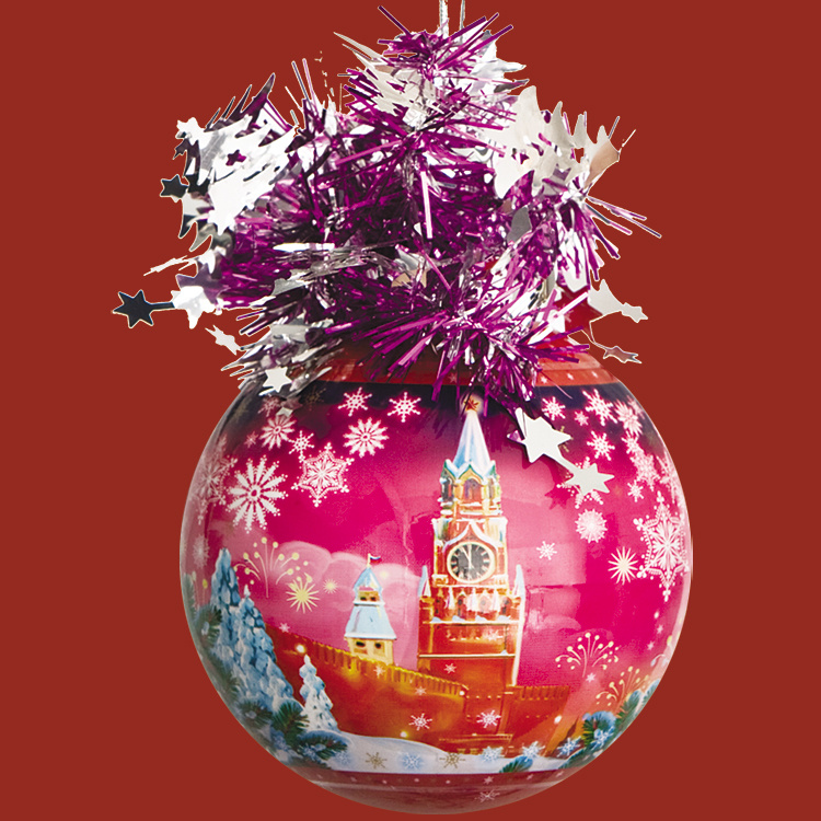 Шар Рождественский (Красная площадь), диаметр 85 мм, арт. Ш85045