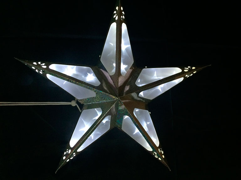 Светодиодная электрогирлянда Наконечник Звезда, 0,3 м, питание от батареек, арт. Э231405