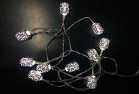 Светодиодная гирлянда Шары металлические, питание от батареек, арт. Э241004