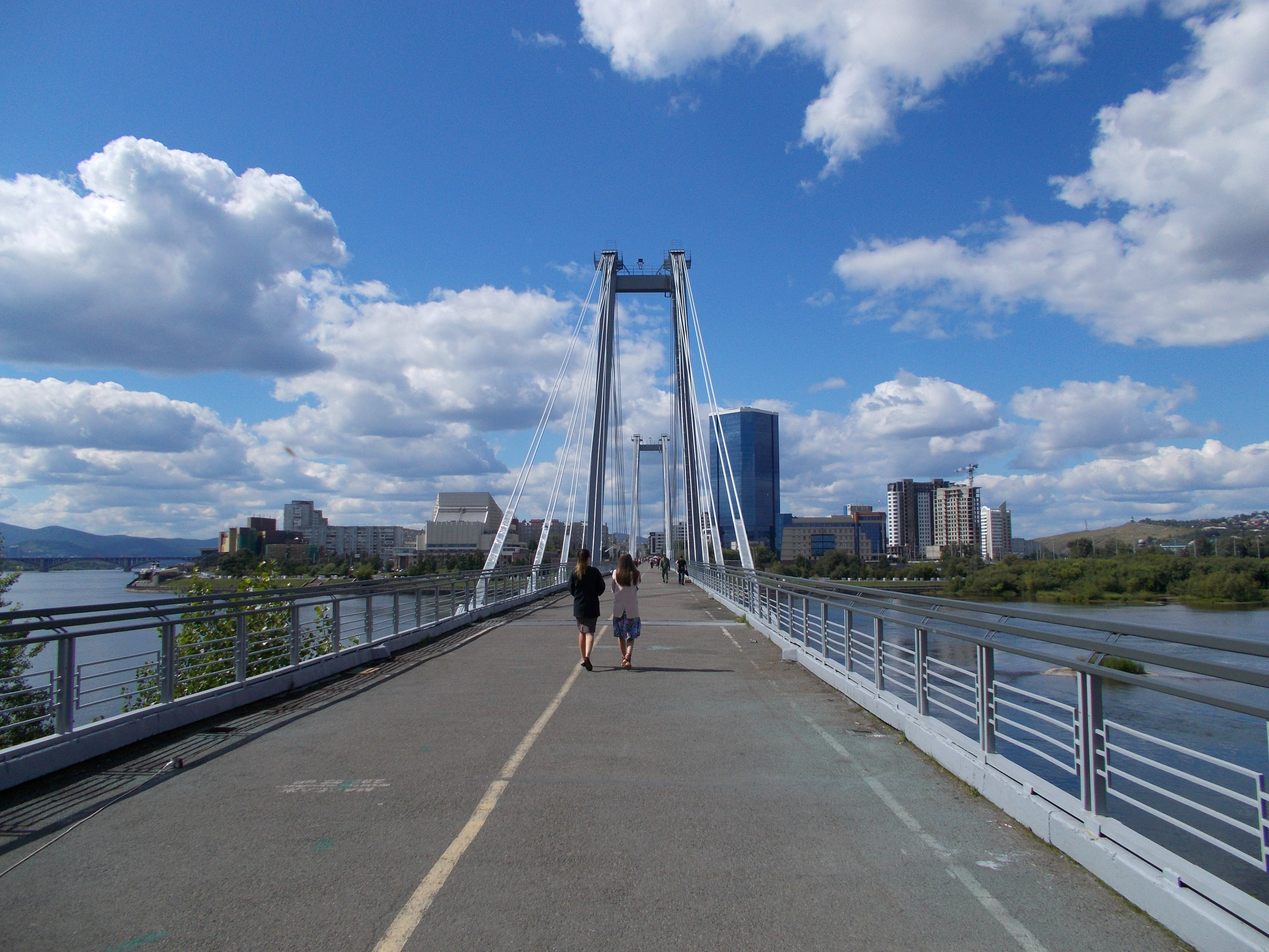 Остров Татышев, вантовый мост