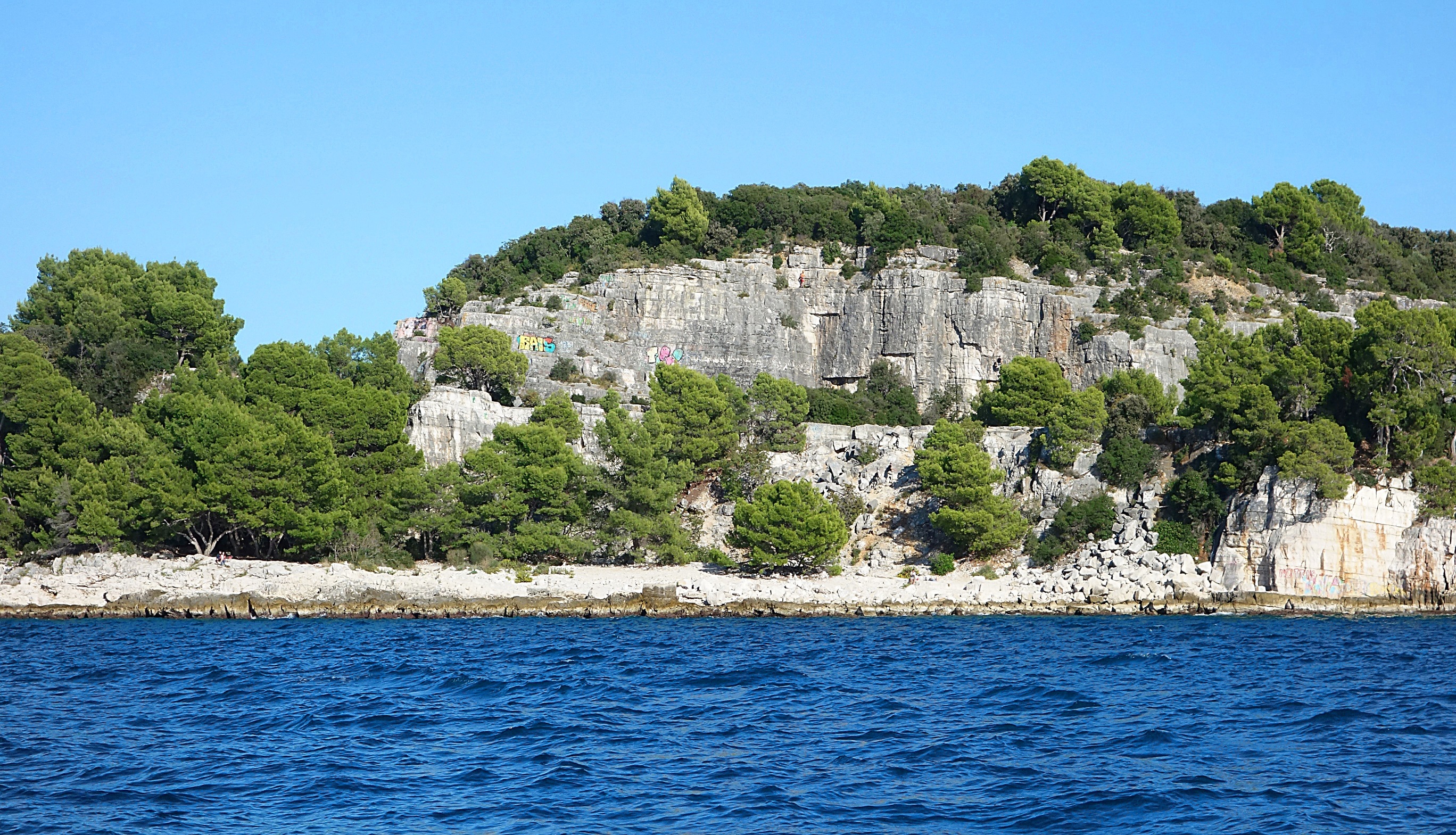 Скалистый берег Адриатики около Ровиня. Фото Морошкина В.В.