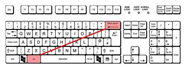 Alt + Backspace.