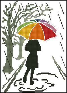 8611 Цветной зонтик - Прогулка