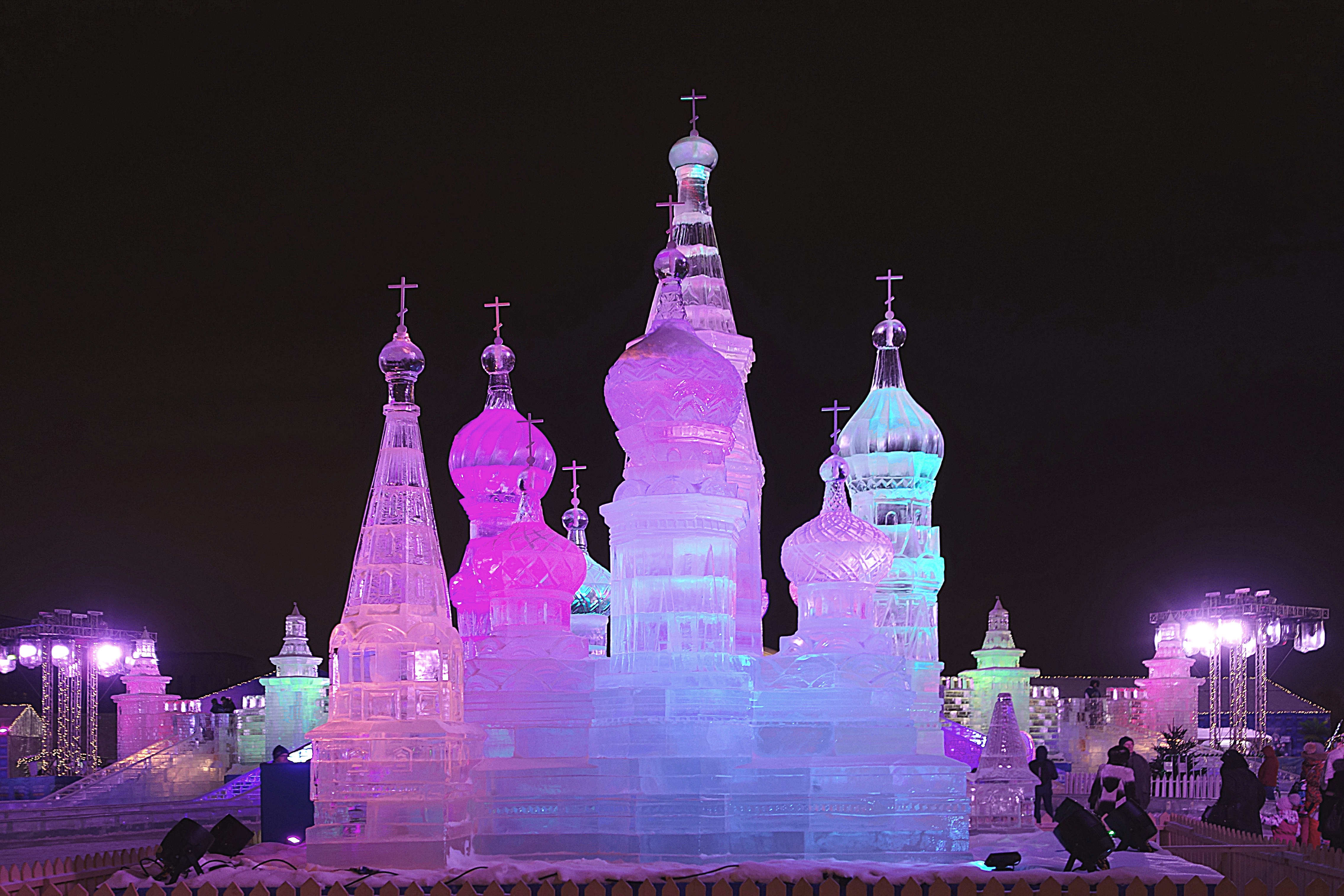 Ледяная модель храма Василия Блаженного. Фото Морошкина В.В.